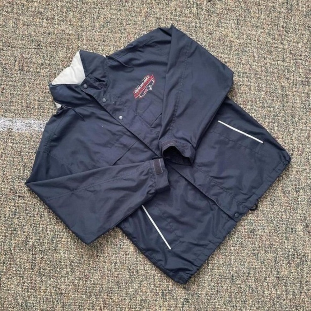 Vintage NFL New England Patriots Super Bowl‎ XXXIX Champions Jacket Navy Blue L